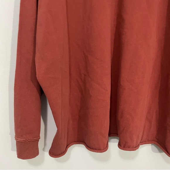 Aerie Rust Lace-Up Casual Hoodie Sweatshirt Size Large - Picture 9 of 14